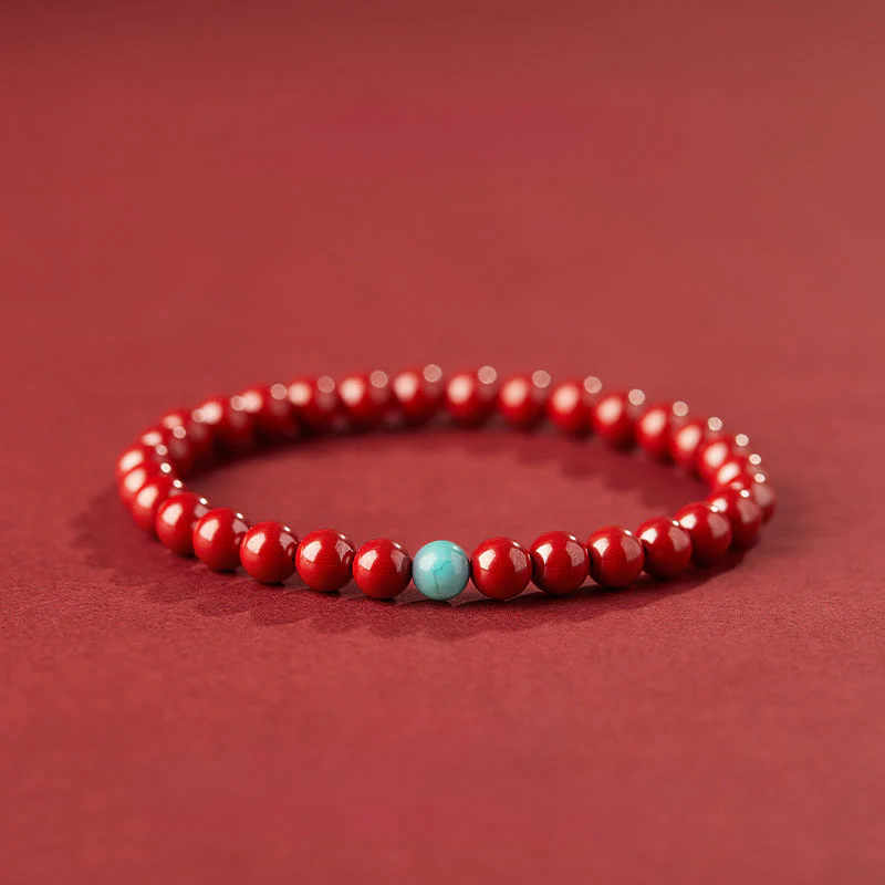 Bracciale di concentrazione in turchese cinabro Buddha Stones - Image 4