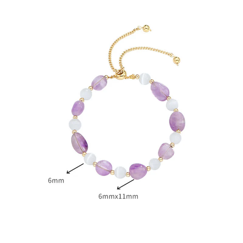 Bracciale di consapevolezza spirituale in quarzo rutilato nero e cristallo rosa ametista - Image 7