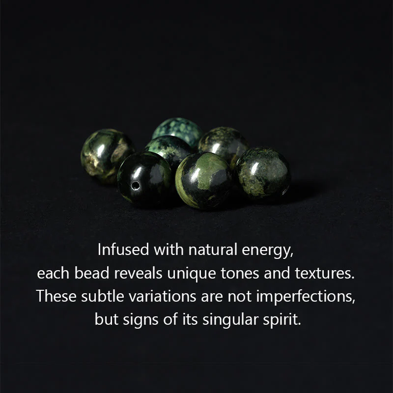 Bracciale di guarigione Buddha senza forma Buddha Stones Buddha, diaspro grigio naturale, diaspro Kambamba, Om Mani Padme Hum - Image 6