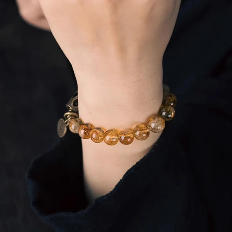 Bracciale di protezione Buddha Stones Daily Retro da 10 mm con perline di citrino - Image 15