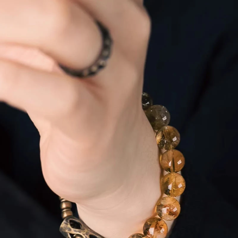 Bracciale di protezione Buddha Stones Daily Retro da 10 mm con perline di citrino - Image 17