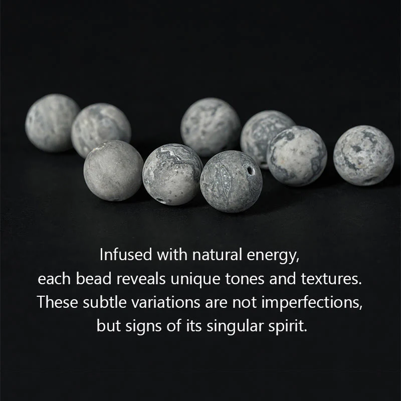 Bracciale di protezione Buddha Stones, diaspro grigio naturale, diaspro Kambamba, occhio di tigre, Om Mani Padme Hum - Image 6