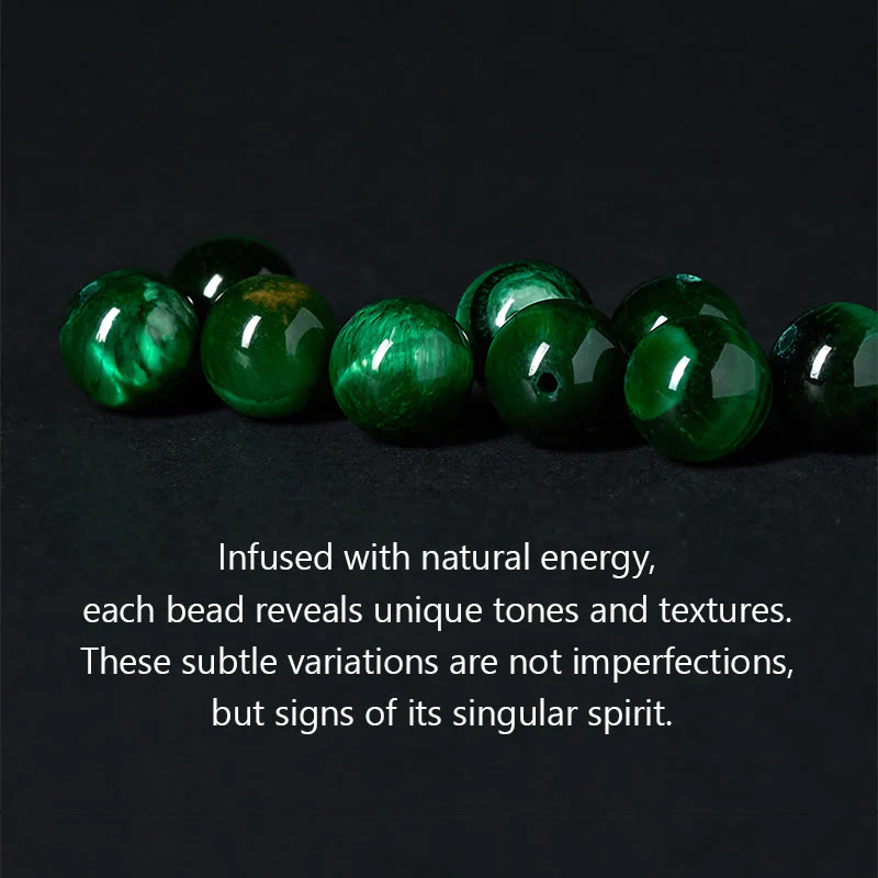 Bracciale di protezione Buddha Stones, diaspro grigio naturale, diaspro Kambamba, occhio di tigre, Om Mani Padme Hum - Image 7
