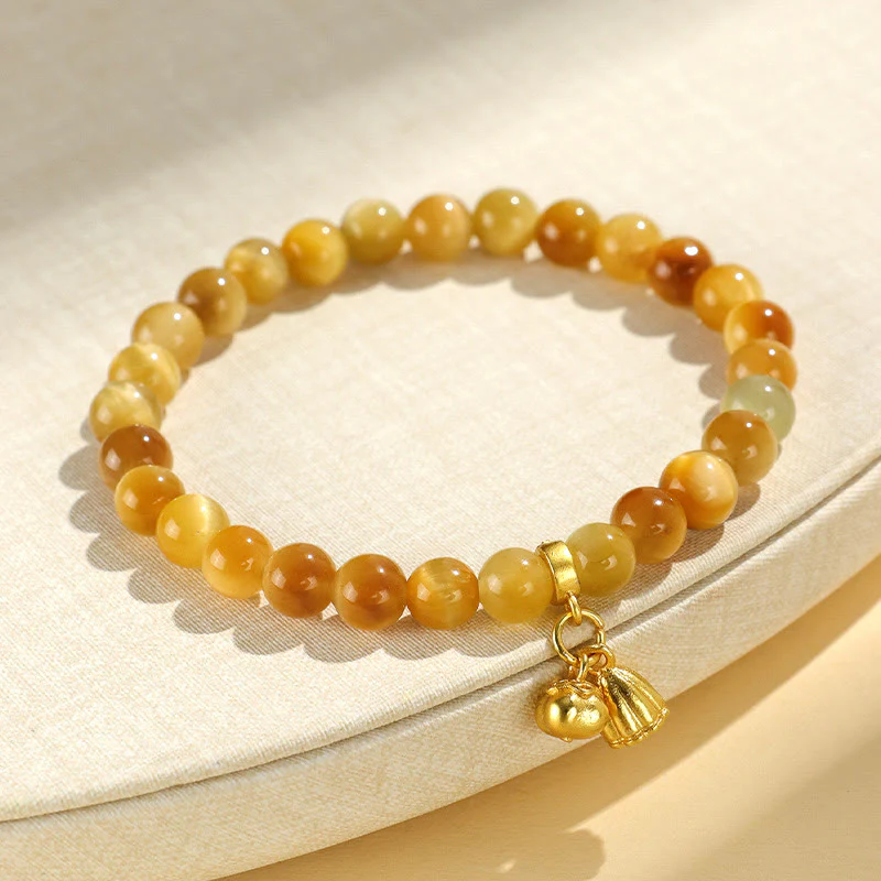 Bracciale di protezione con Buddha Stones Occhio di tigre Fu Carattere Bambù Koi Pesce Loto Om Mani Padme Hum - Image 7