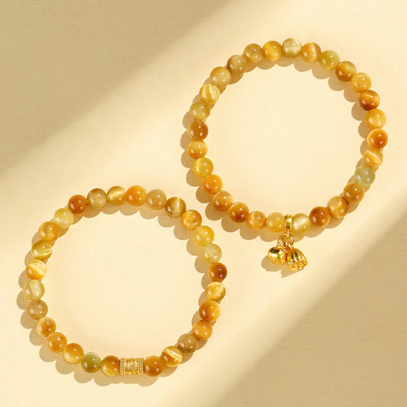 Bracciale di protezione con Buddha Stones Occhio di tigre Fu Carattere Bambù Koi Pesce Loto Om Mani Padme Hum - Image 9