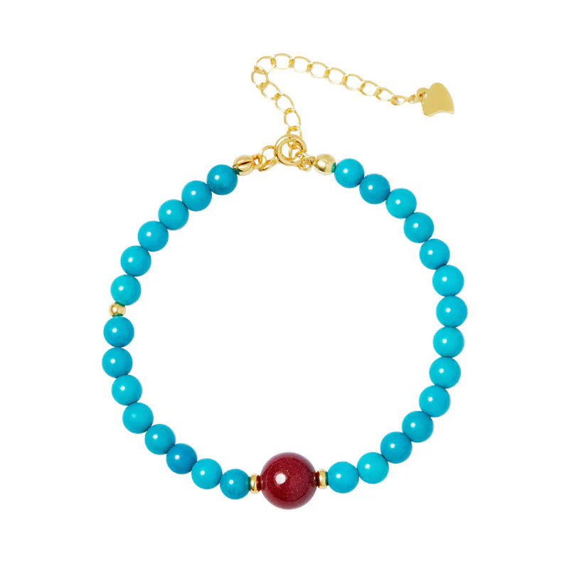 Bracciale di purificazione in argento sterling 925 con Buddha Stones e cinabro turchese - Image 12