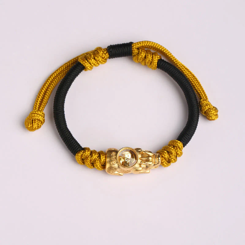 Bracciale in corda intrecciata a mano con Buddha Stones Pi Xiu, ricchezza e fortuna - Image 9