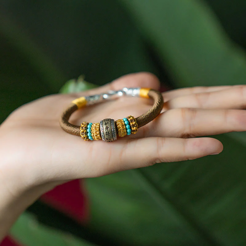 Bracciale intrecciato con amuleto Buddha Stones fatto a mano con nodo di King Kong, protezione dalla fortuna - Image 11