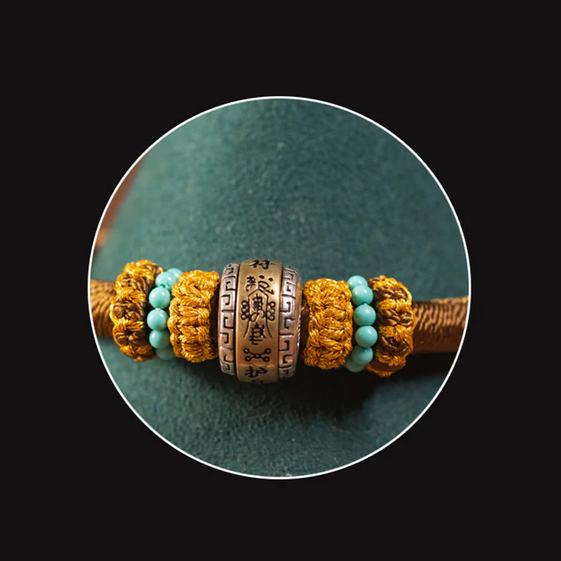 Bracciale intrecciato con amuleto Buddha Stones fatto a mano con nodo di King Kong, protezione dalla fortuna - Image 12