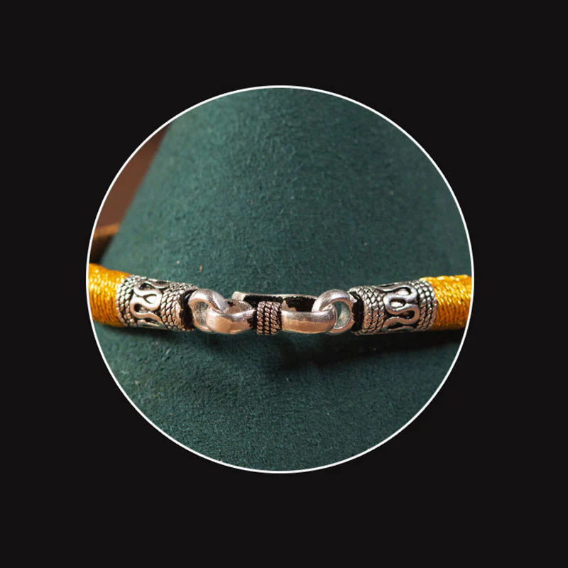 Bracciale intrecciato con amuleto Buddha Stones fatto a mano con nodo di King Kong, protezione dalla fortuna - Image 13