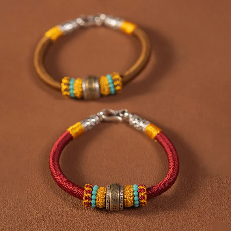 Bracciale intrecciato con amuleto Buddha Stones fatto a mano con nodo di King Kong, protezione dalla fortuna - Image 3