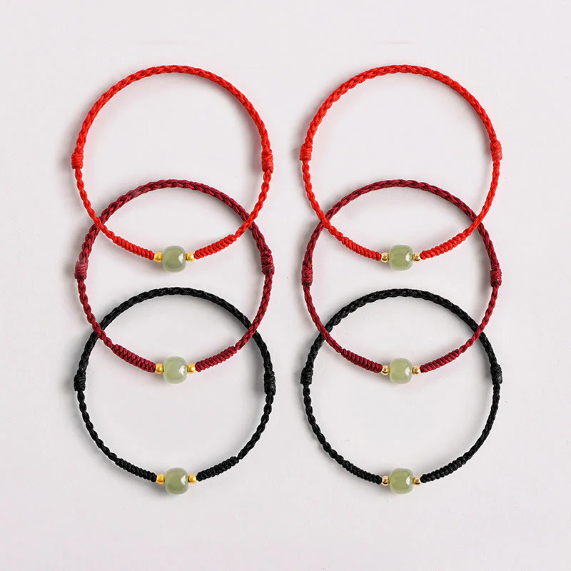 Bracciale intrecciato con Buddha Stones e portafortuna - Image 10