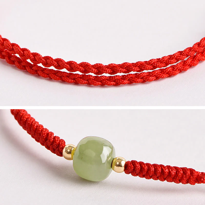 Bracciale intrecciato con Buddha Stones e portafortuna - Image 6