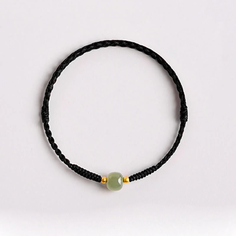Bracciale intrecciato con Buddha Stones e portafortuna - Image 9