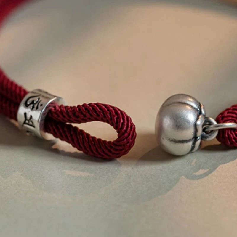 Bracciale intrecciato con Buddha Stones, fatto a mano in argento sterling 925, tibetano, Om Mani Padme Hum, protezione dalla fortuna - Image 10