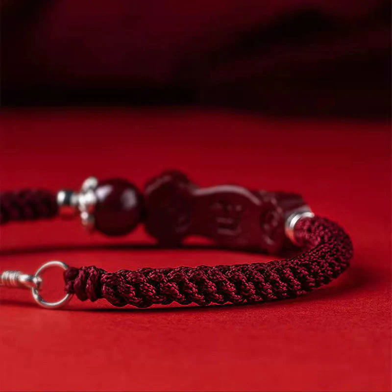 Bracciale intrecciato con Buddha Stones, PiXiu, Cinabro, Ricchezza e Fortuna, fatto a mano - Image 11