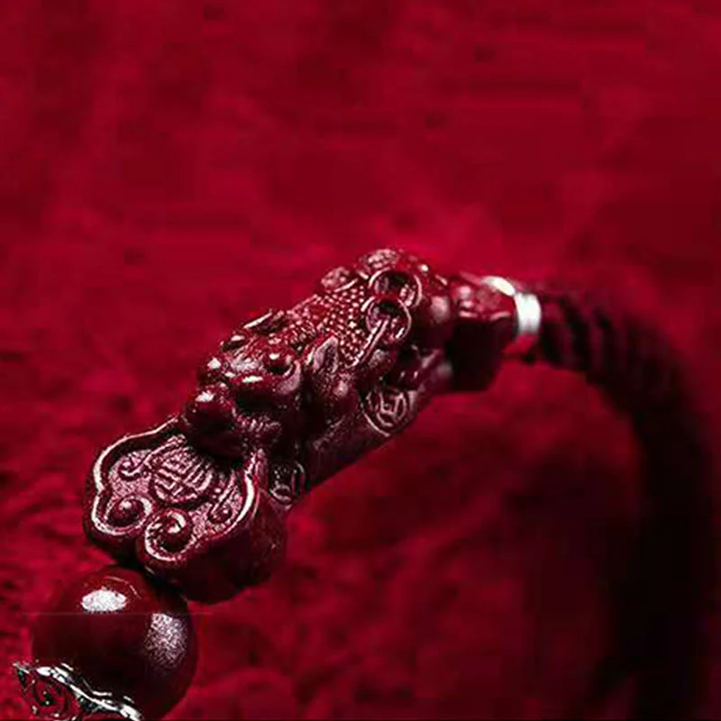 Bracciale intrecciato con Buddha Stones, PiXiu, Cinabro, Ricchezza e Fortuna, fatto a mano - Image 6