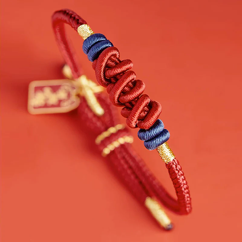 Bracciale intrecciato con ciondolo a forma di pesce koi in argento sterling 925 Buddha Stones Wealth Success - Image 3