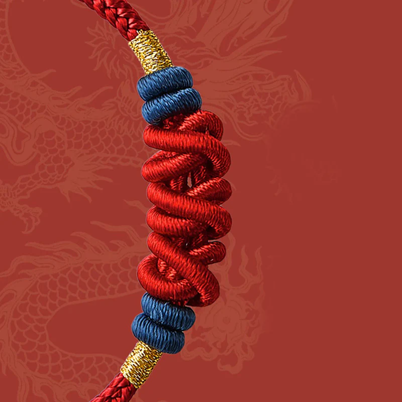 Bracciale intrecciato con ciondolo a forma di pesce koi in argento sterling 925 Buddha Stones Wealth Success - Image 5