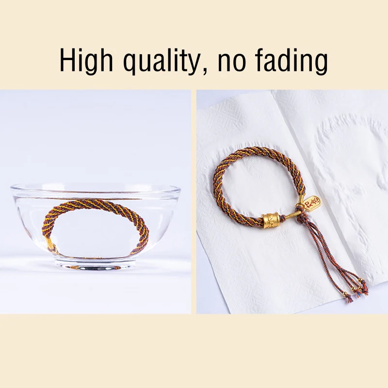 Bracciale intrecciato con ciondolo di buon auspicio tibetano multicolore fatto a mano Om Mani Padme Hum Ruyi Buddha Stones - Image 12