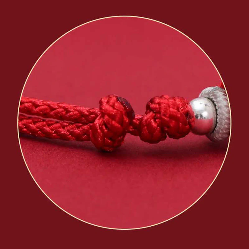 Bracciale intrecciato fatto a mano in argento sterling 925 con carattere PiXiu Fu , Buddha Stones - Image 7