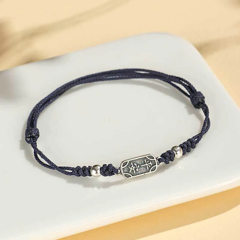 Bracciale intrecciato in argento sterling 925 fatto a mano con Buddha Stones, pace e gioia, protezione sicura e benefica - Image 32