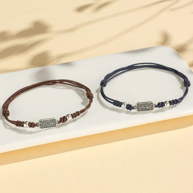 Bracciale intrecciato in argento sterling 925 fatto a mano con Buddha Stones, pace e gioia, protezione sicura e benefica - Image 35