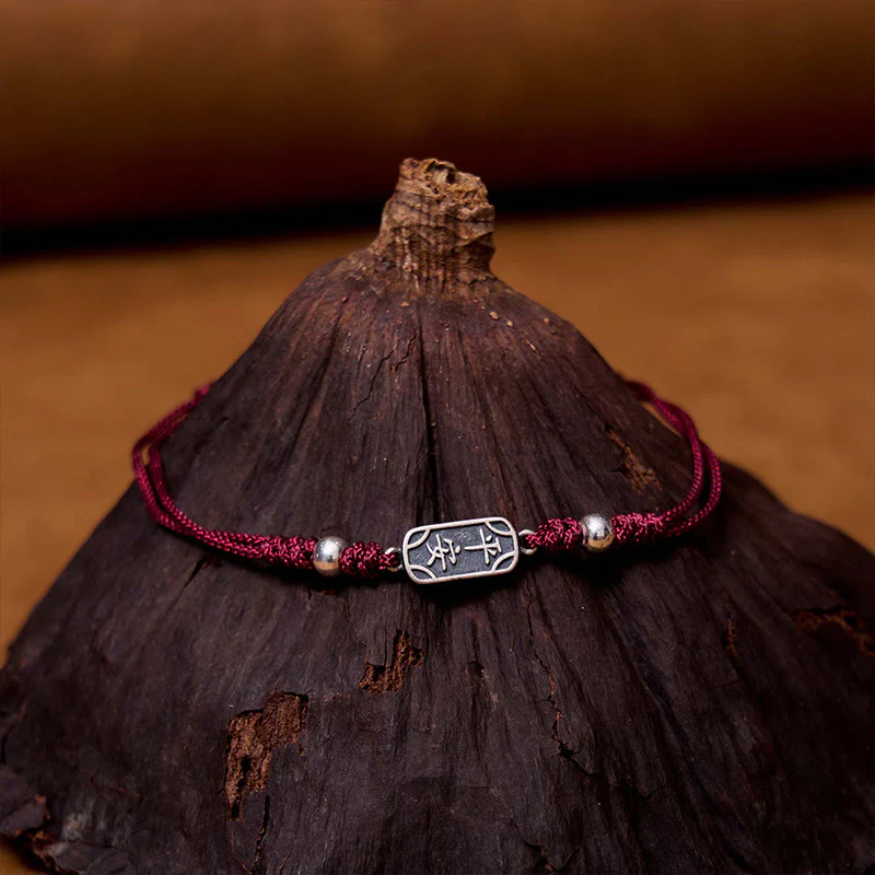 Bracciale intrecciato in argento sterling 925 fatto a mano con Buddha Stones, pace e gioia, protezione sicura e benefica - Image 5