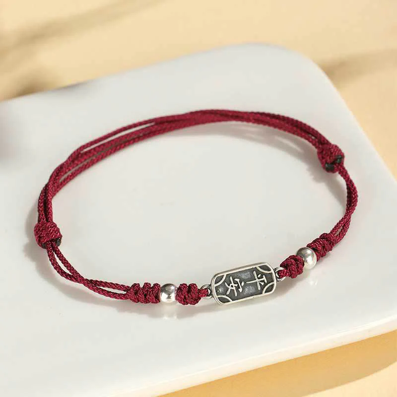 Bracciale intrecciato in argento sterling 925 fatto a mano con Buddha Stones, pace e gioia, protezione sicura e benefica - Image 6