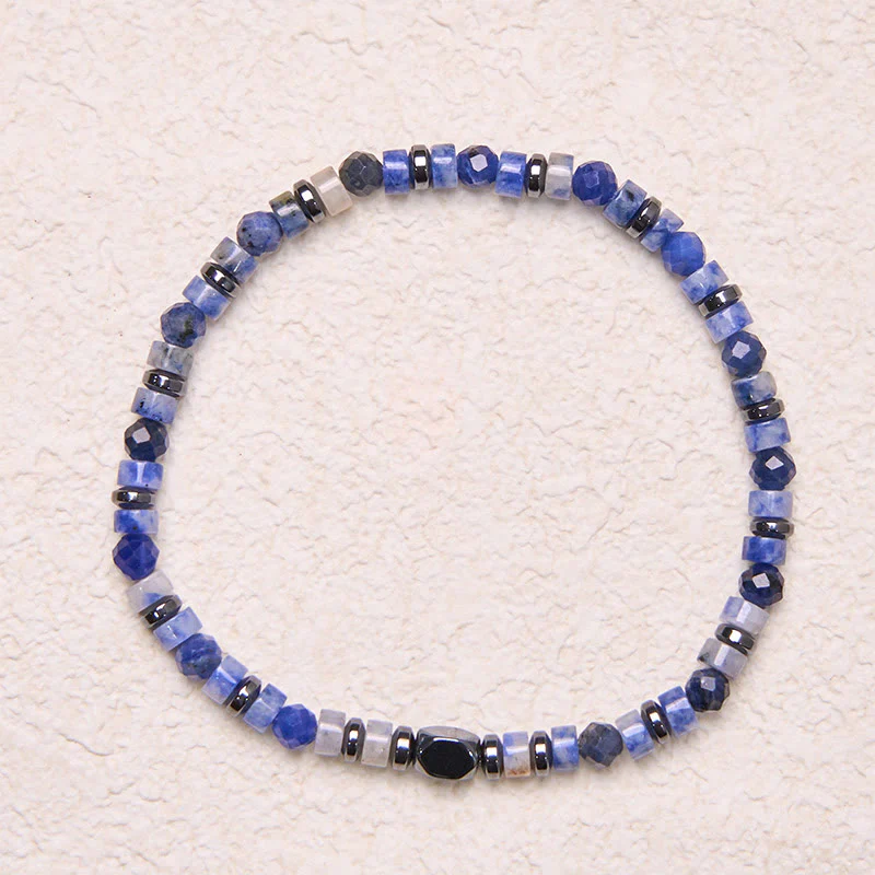 Bracciale Intuition Buddha Stone, Sodalite, Ematite, Avventurina Blu - Image 2