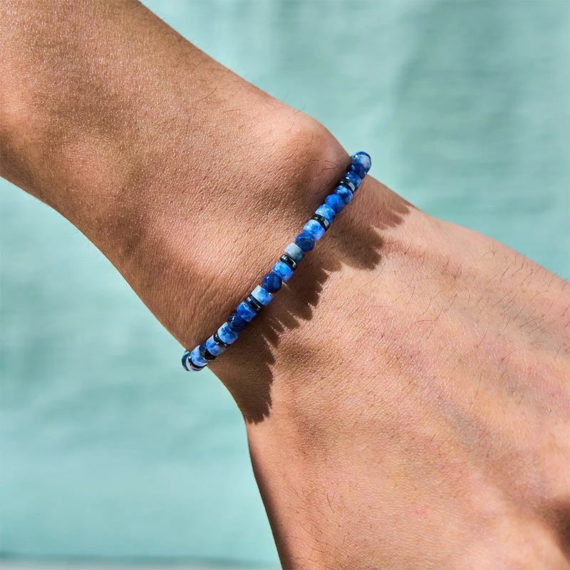 Bracciale Intuition Buddha Stone, Sodalite, Ematite, Avventurina Blu - Image 4