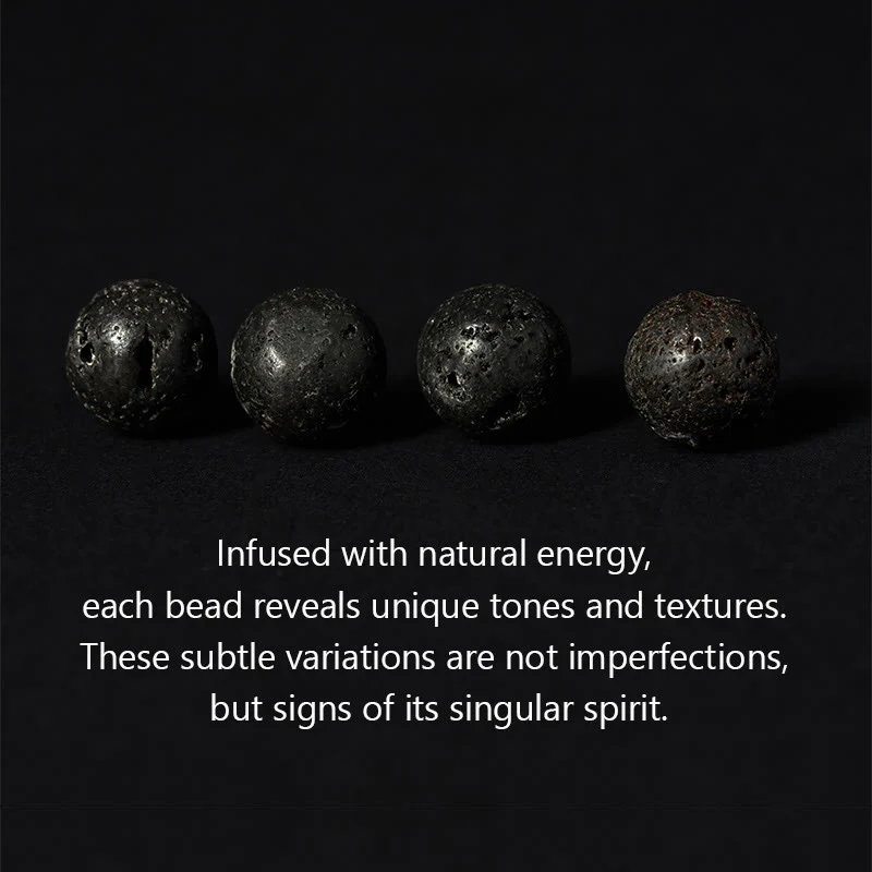 Bracciale lenitivo Buddha Stones, lucentezza argentata, ossidiana, roccia lavica, diaspro grigio, Om Mani Padme Hum Vajra - Image 6