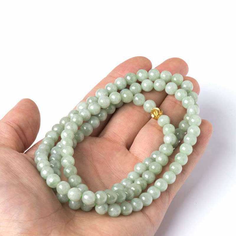 Bracciale Mala della fortuna in giada con 108 perle - Image 3