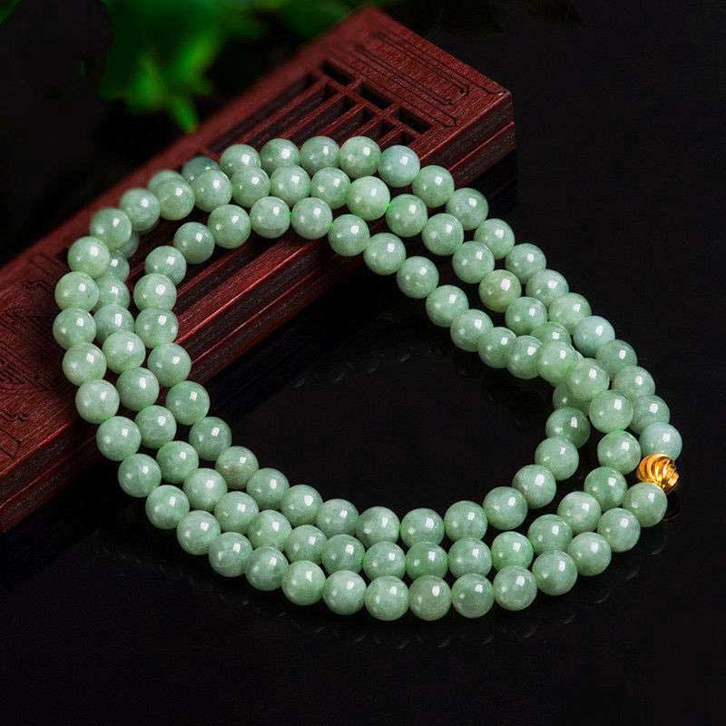 Bracciale Mala della fortuna in giada con 108 perle - Image 5