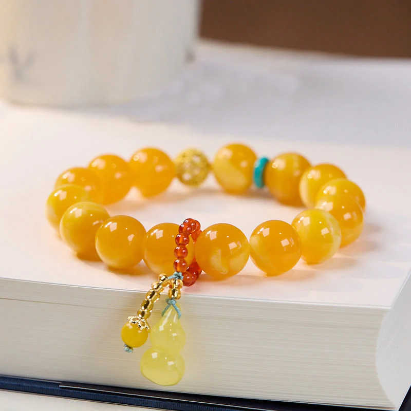 Bracciale multistrato Buddha Stones Amber Gourd Confidence - Image 3