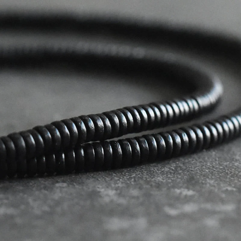 Bracciale multistrato in ottone, rame e legno di ebano Buddha Stones - Image 11