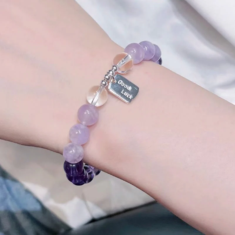 Bracciale portafortuna Buddha Stones, ametista, quarzo rosa e quarzo fragola - Image 10