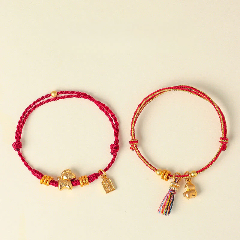 Bracciale regolabile in corda intrecciata con Buddha Stones, anno del cavallo, successo e forza - Image 12