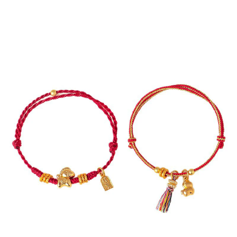 Bracciale regolabile in corda intrecciata con Buddha Stones, anno del cavallo, successo e forza - Image 13