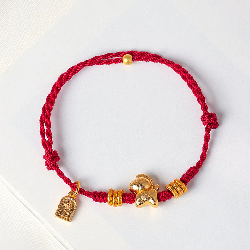 Bracciale regolabile in corda intrecciata con Buddha Stones, anno del cavallo, successo e forza - Image 2