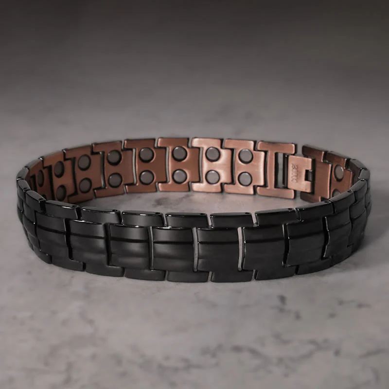 Bracciale rigido magnetico vintage in rame massiccio - Image 6
