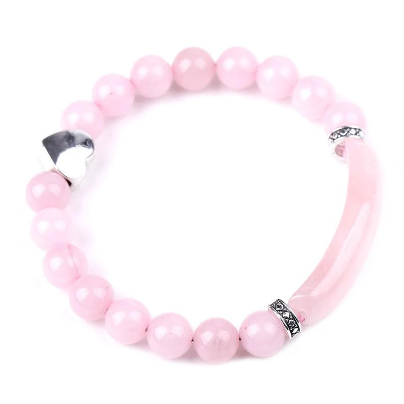 Bracciale unisex a forma di cuore con perline di cristallo naturale - Image 27