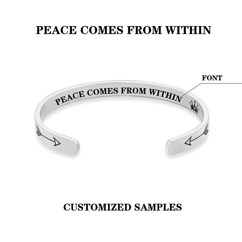 Braccialetti ispiratori Buddha Stones , regalo personalizzato per lei e lui, bracciale rigido con mantra inciso, gioielli a corona - Image 9