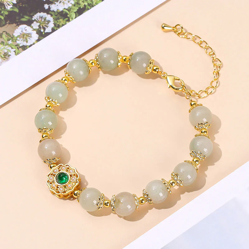 Braccialetto a catena con perline di giada naturale Buddha Stones Prosperity - Image 3