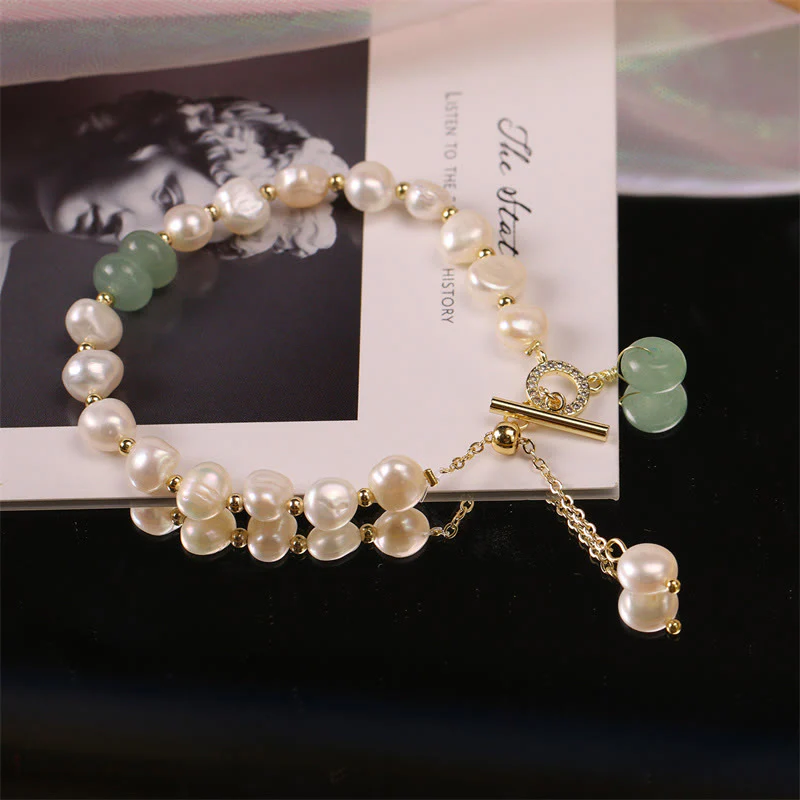 Braccialetto a catena curativo con perle di quarzo fragola verde Buddha Stones - Image 9