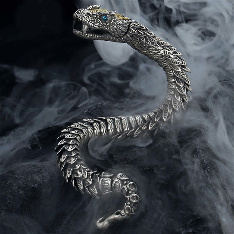 Braccialetto a catena di protezione con amuleto fatto a mano con drago e serpente , Buddha Stones - Image 2