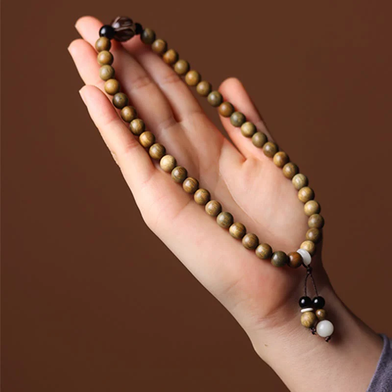 Braccialetto a doppio giro rilassante Buddha Stones Sandalo verde Bodhi Seed Lotus - Image 6