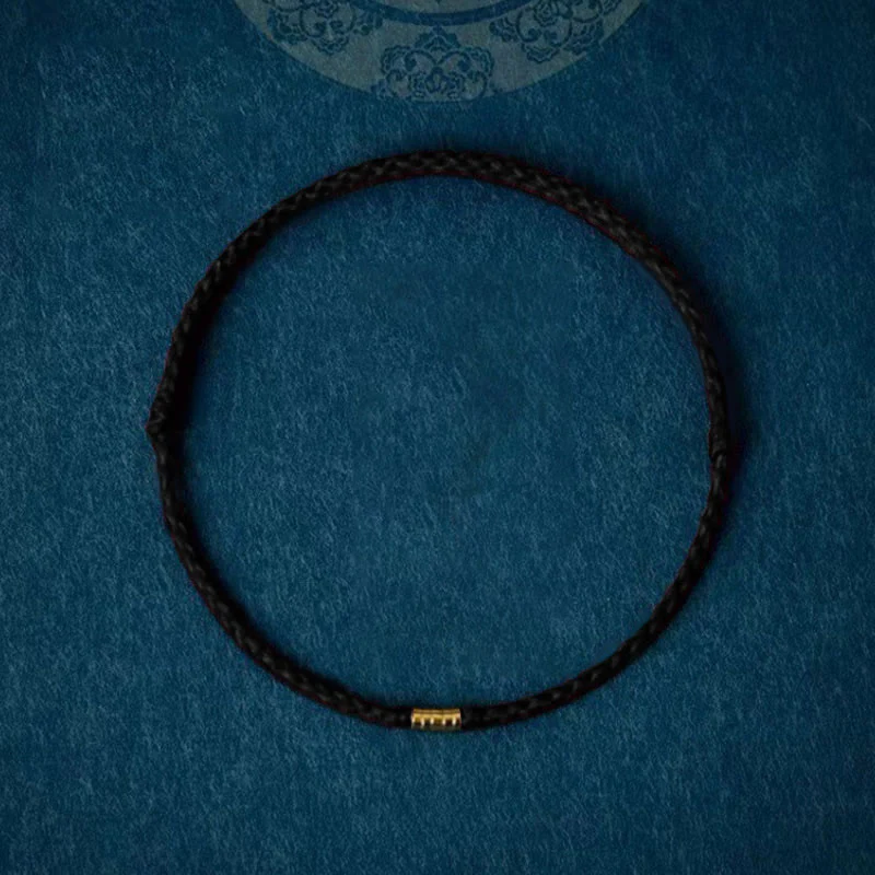 Braccialetto alla caviglia con perline dorate in argento sterling 925 con pietre Buddha Stones - Image 19