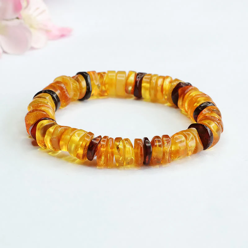 Braccialetto Buddha Stones Ambra Peace Buckle Confidence