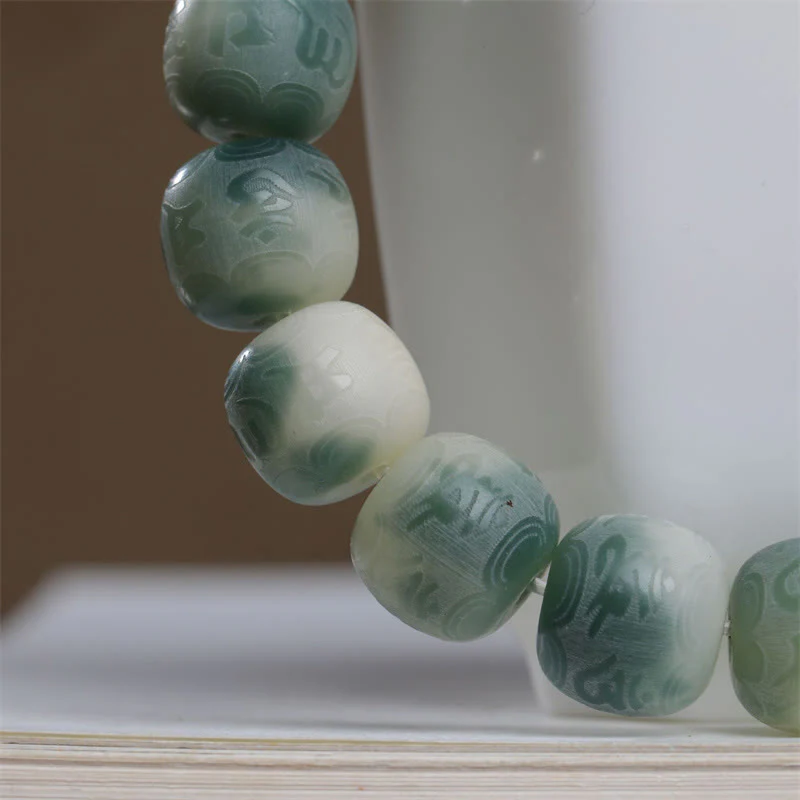 Braccialetto Buddha Stones Bodhi Seed Om Mani Padme Hum inciso per tenere lontani gli spiriti maligni - Image 5